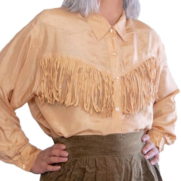 ❤️ BB DAKOTA MODA Western Shirt Size Medium WHITE! - Picture 2 of 6